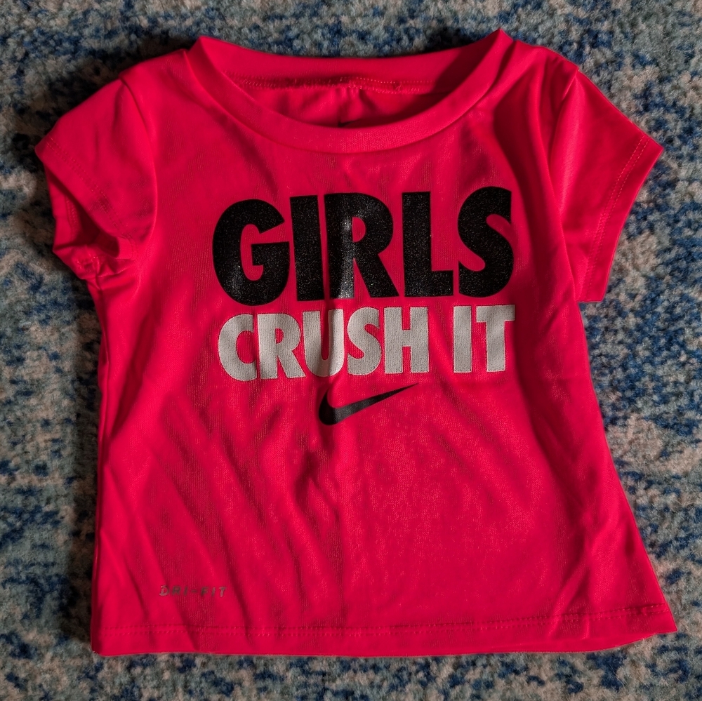 Nike Kids' Neon Pink 'Girls Crush It' Tee